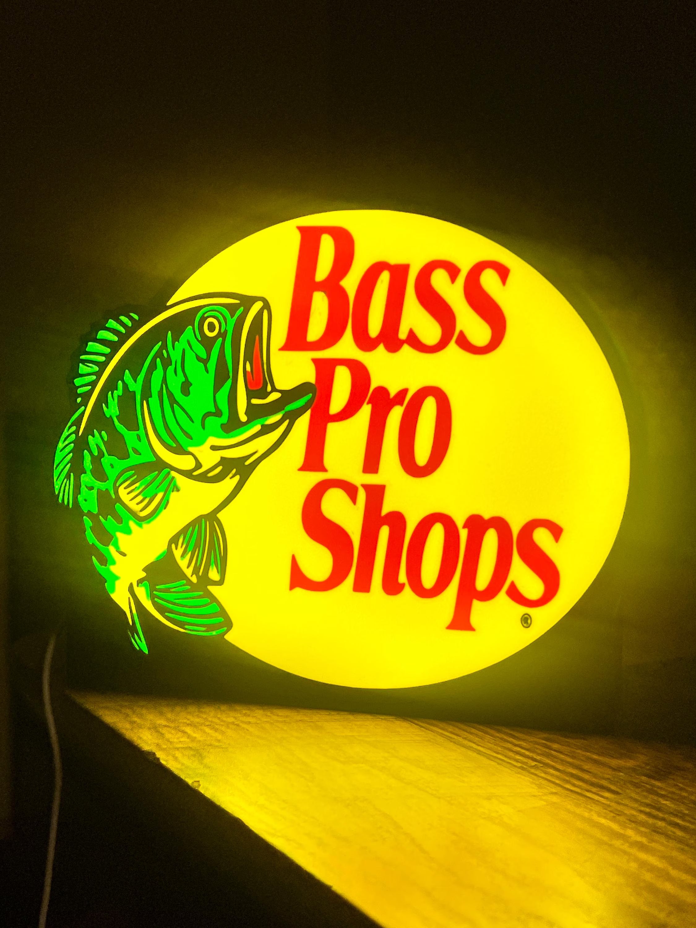 Bass Pro Inspired LED Light Box Sign – Fishing Decor – Man Cave Wall Light Small & Large Avaliable!