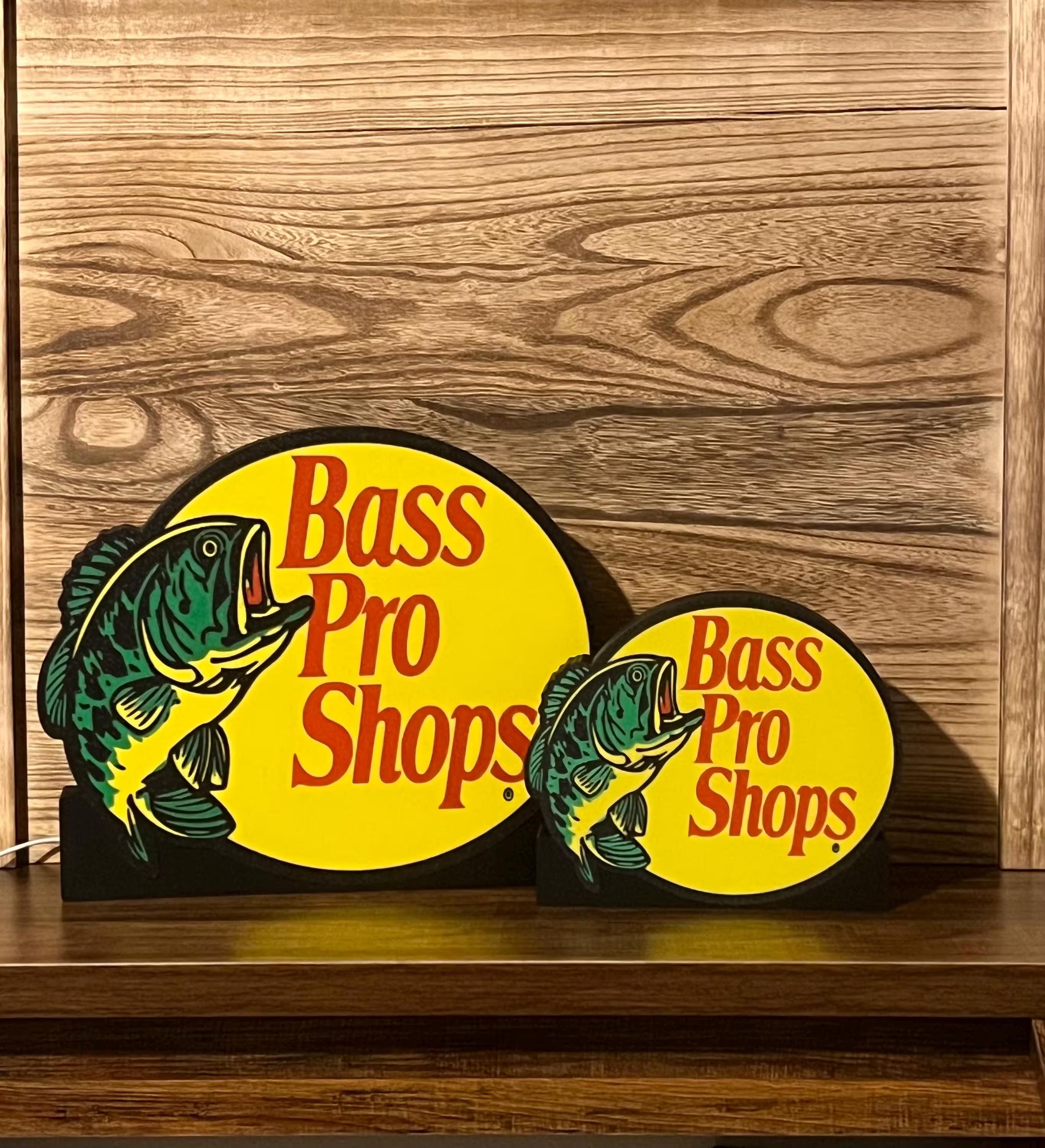 Bass Pro Inspired LED Light Box Sign – Fishing Decor – Man Cave Wall Light Small & Large Avaliable!