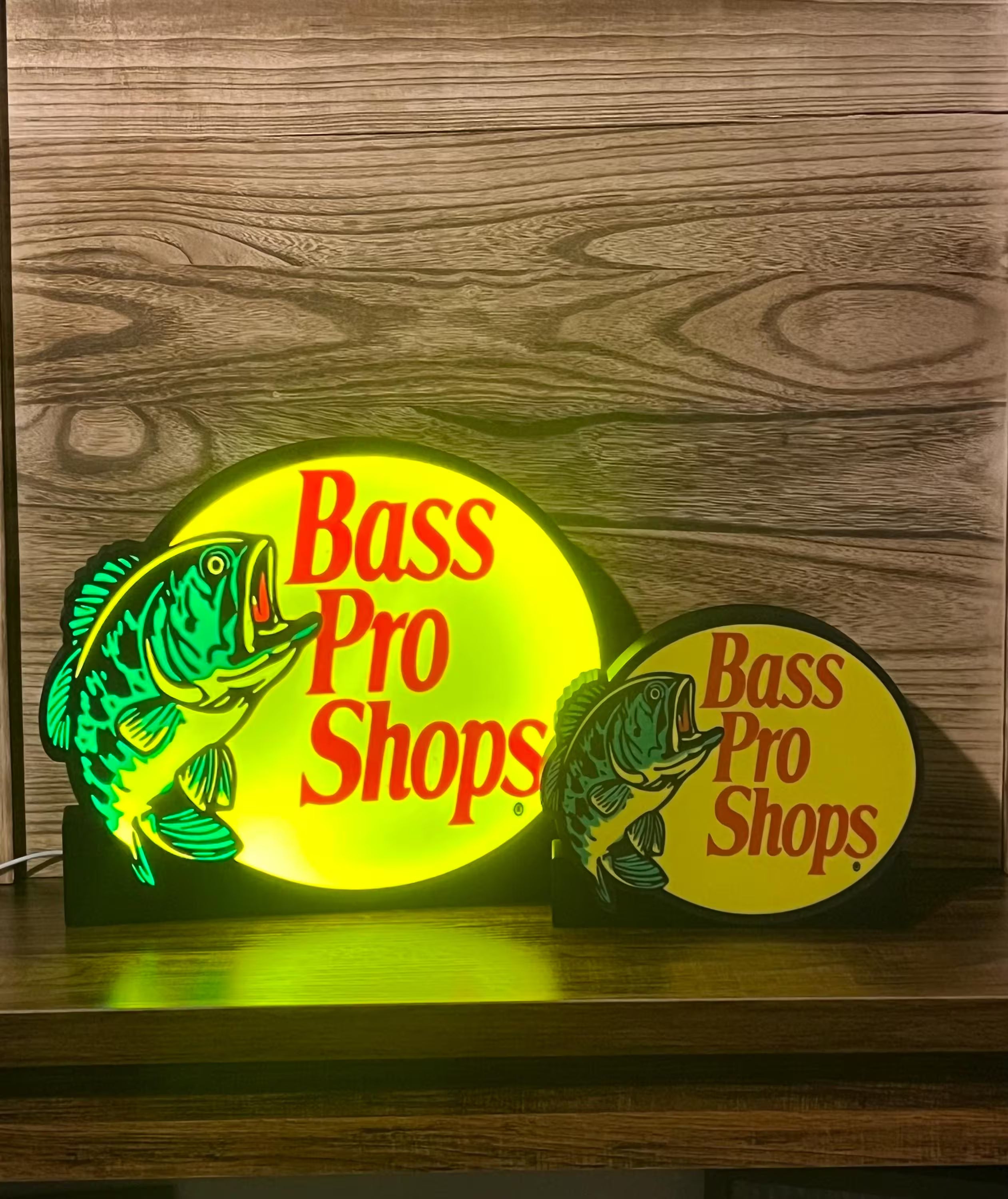 Bass Pro Inspired LED Light Box Sign – Fishing Decor – Man Cave Wall Light Small & Large Avaliable!