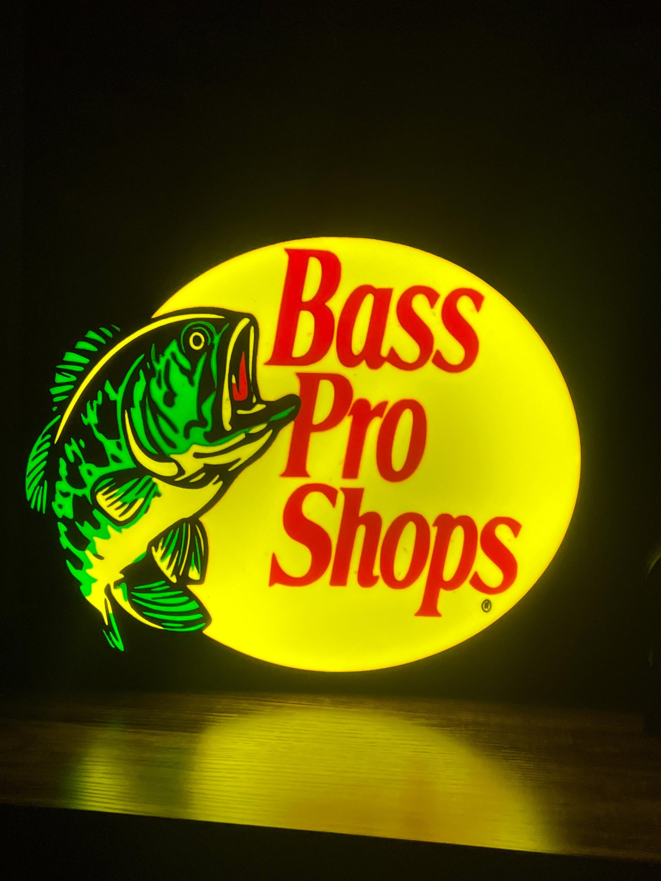 Bass Pro Inspired LED Light Box Sign – Fishing Decor – Man Cave Wall Light Small & Large Avaliable!